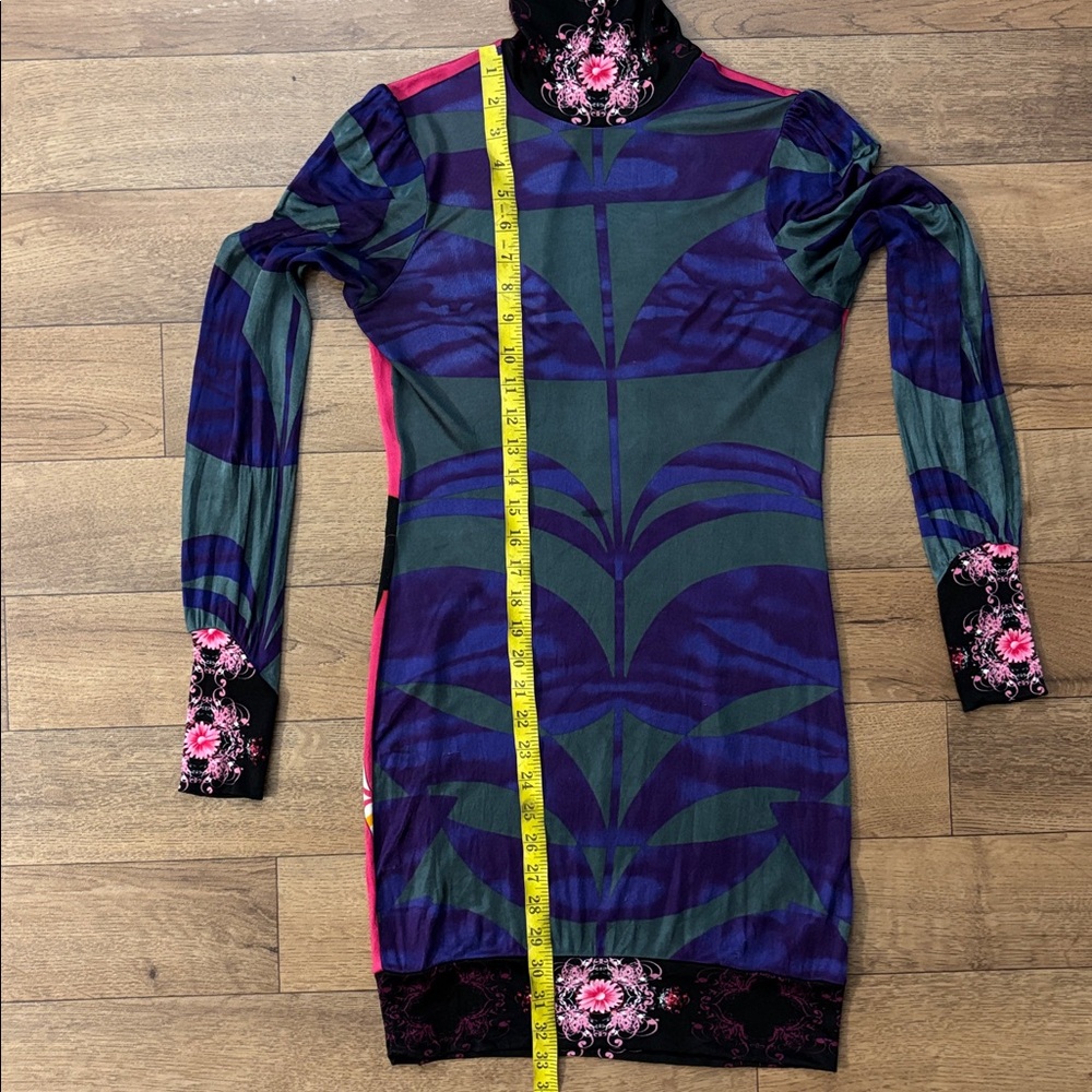 Custo Barcelona Vanity Size 1 Dress Biker Chick Abstract Art Vintage Colorful - Picture 9 of 16